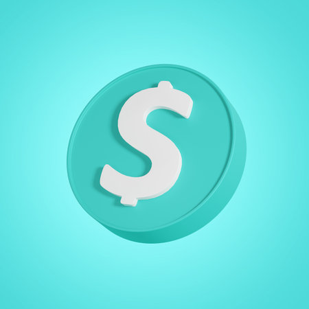 3D render money coin saving on pastel green background.3d money coin icon bundles cash and floating .  finance business concept, earning investment.の写真素材