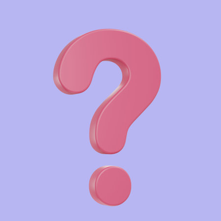 3D render Question mark speech bubble icon.Message box with question sign, symbol concept, Minimal...