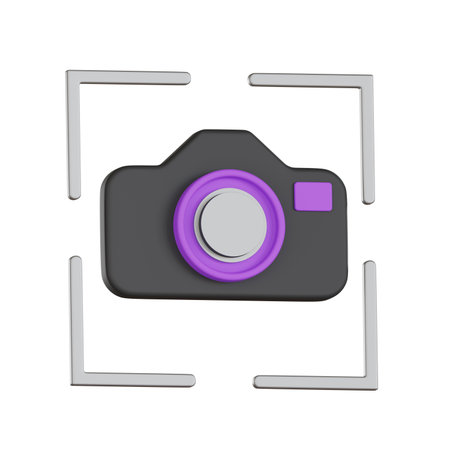 Camera icon User Interface 3D iconの写真素材
