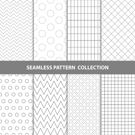 Vector Abstract Geometric Seamless Pattern Design Collectionのイラスト素材
