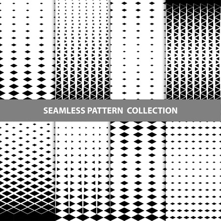 Vector Abstract Geometric Seamless Pattern Design Collectionのイラスト素材
