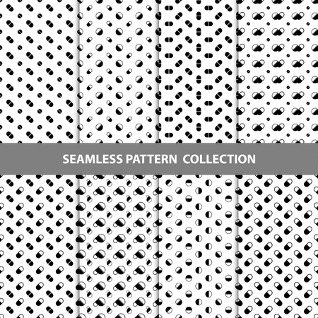 Vector Abstract Geometric Seamless Pattern Design Collectionのイラスト素材