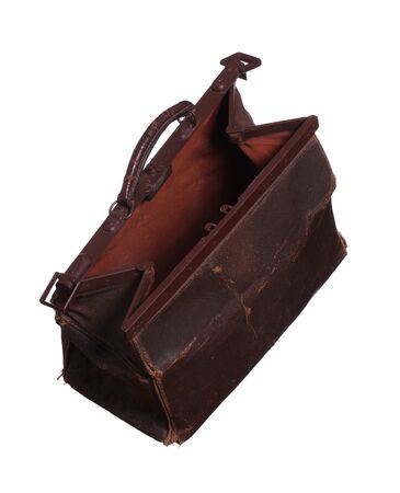 old brown leather caseの写真素材