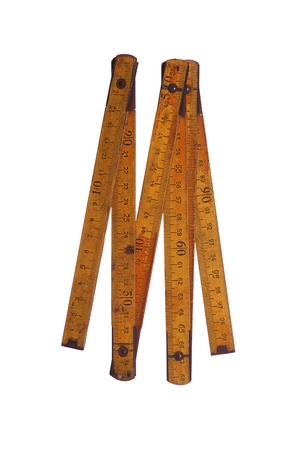 old yellow measure toolの写真素材