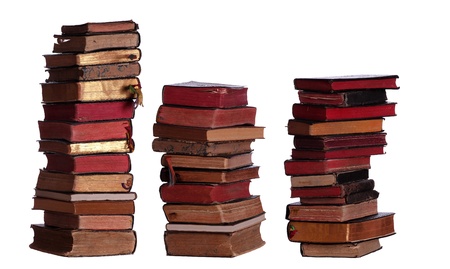 concept of stacked old booksの写真素材