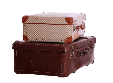 aged suitcasesの写真素材