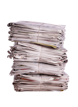 pile of old newspapersの写真素材