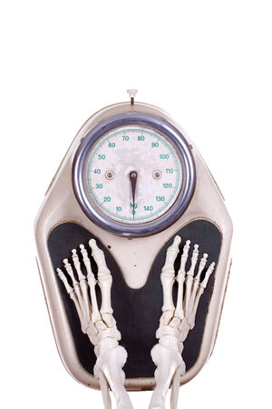 skeleton legs on scaleの写真素材