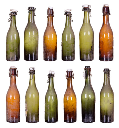 concept very old dusty bottlesの写真素材
