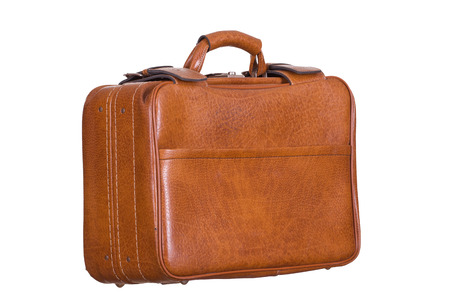 old brown suitcaseの写真素材