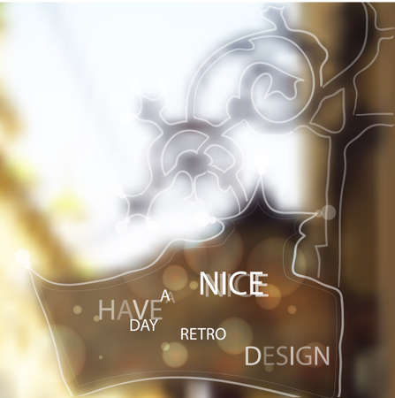 abstract background. street design. vector. blur. signboard. place for your text.のイラスト素材
