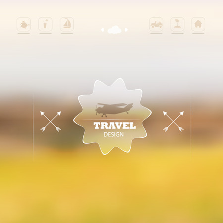 Abstract vector illustration template. design for tourist sites. travel agencies. edited image. blur. label. anchorのイラスト素材