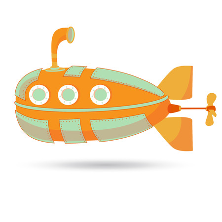 Submarine made in vector. Watercraft illustration. Concept image. Isolated Symbolのイラスト素材