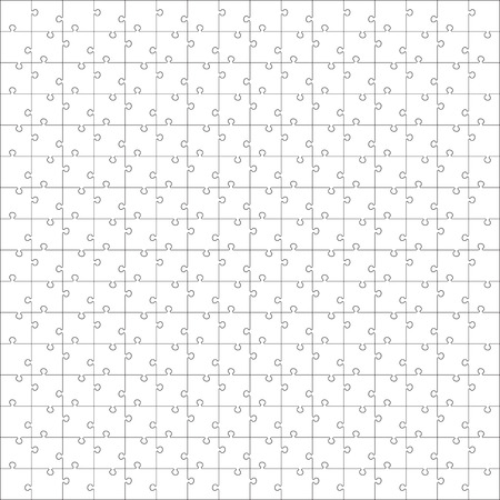 White Jigsaw  puzzle. Seamless puzzle texture. Puzzle template. Cutting guidelines. Every piece is a single shape. Eps 8のイラスト素材