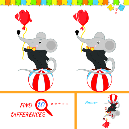 Find ten differencesのイラスト素材