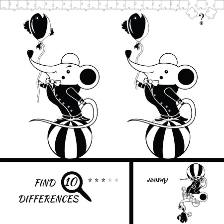 Find ten differencesのイラスト素材