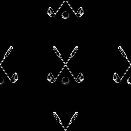 Pattern with golf elements background. のイラスト素材