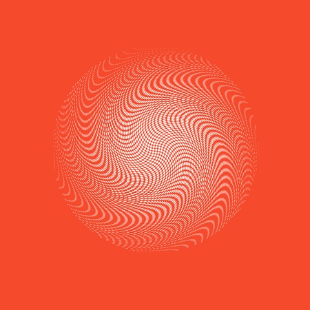 Abstract halftone circle design. Colorful round icon, abstract globe symbol, business concept. Abstract colorfu dotted sphere. Science and tourism, technology or environmental backgroundのイラスト素材