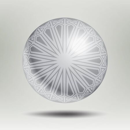 Circle Christmas and New Year toy, symbols with snowflake. Christmas card, banner, flyer. Vector templates with Christmas ball. New year celebration pictogrammeのイラスト素材