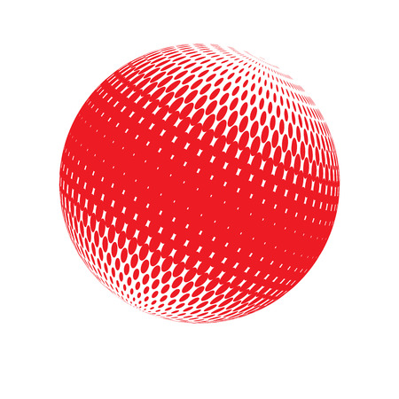 Abstract halftone circle design. Colorful round icon, abstract globe symbol, business concept. Abstract colorful dotted sphere. Science and tourism, technology or environmental backgroundのイラスト素材