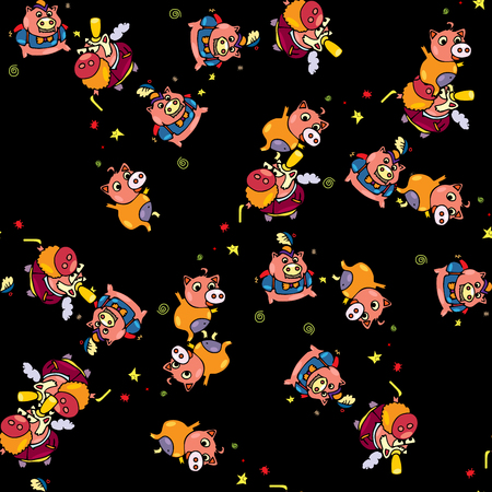 Seamless pattern can use for textile. Hand drawn backgrounds with cut boarのイラスト素材