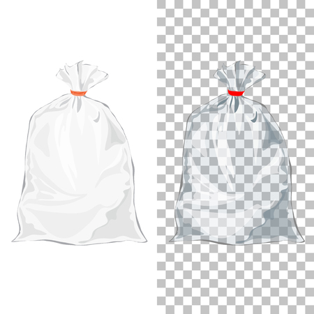 Set of Transparent wrap bags can use for candy and branding design. Template of clear pocket Packagingのイラスト素材