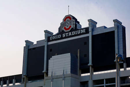 Columbus, Ohio, USA July 18, 2021: Ohio State University sign on Ohio Stadium.のeditorial素材