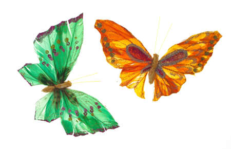 Mariposa paper in a totally white backgroundの写真素材