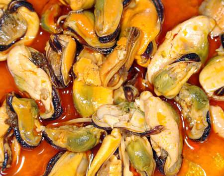 Incoming of canned seafood and to make a bermutの写真素材