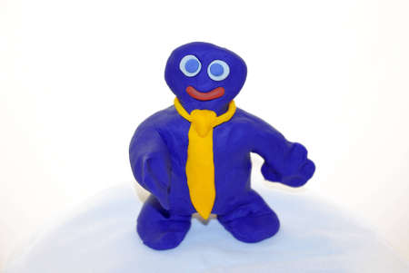 A man of business done with plasticineの写真素材