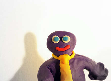 A man of business done with plasticineの写真素材
