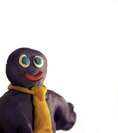 A man of business done with plasticineの写真素材