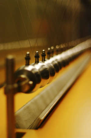 metal ball joints with focus blur effectの写真素材