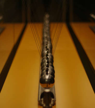 metal ball joints with focus blur effectの写真素材