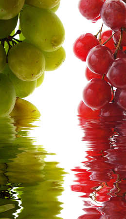 Grapes isolated on white backgroundの写真素材