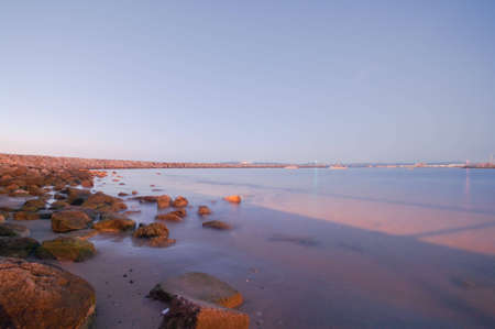 Sunrise in the beachの写真素材