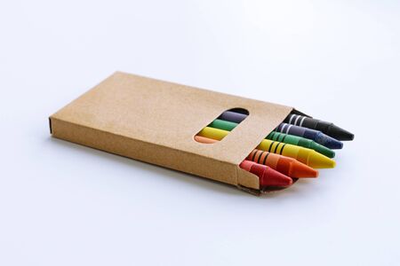 A small box of color pencils. Mock upの写真素材