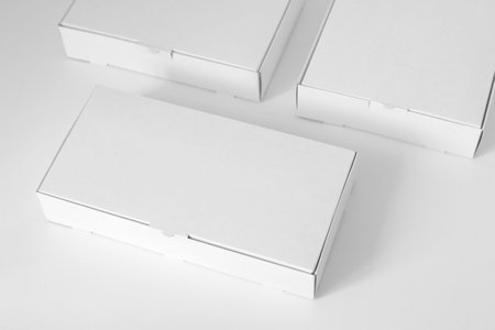 A empty white box mock-up