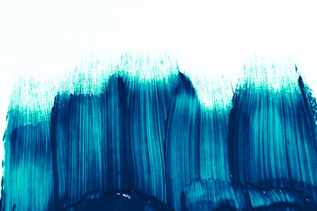 Blue acrylic stroke on the white background