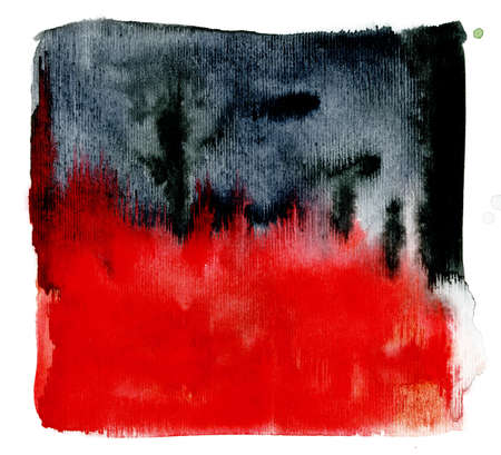 red black painted watercolor backgroundの写真素材