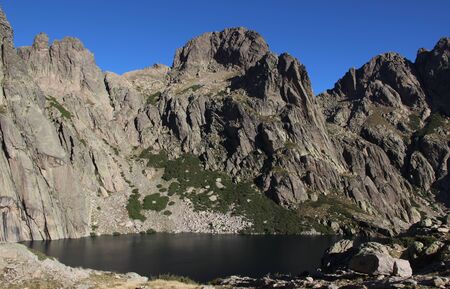 Lake Capitello, GR 20 , Corse, Corsicaの写真素材