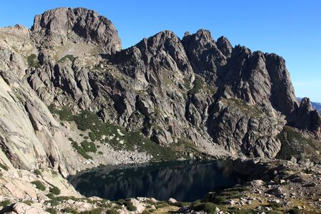 Mountain lake; Corsica, Franceの写真素材