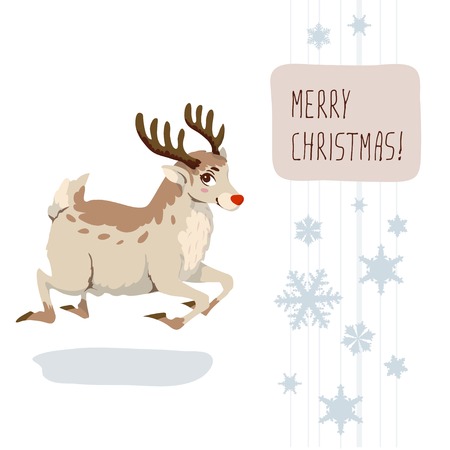 Funny cartoon character deer. Character design. Vector illustration, EPS 10. Contains transparent objectsのイラスト素材