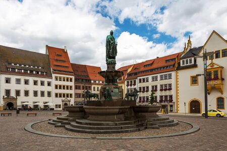 Otto the Rich Memorial in Freiberg, Saxony, Germanyのeditorial素材