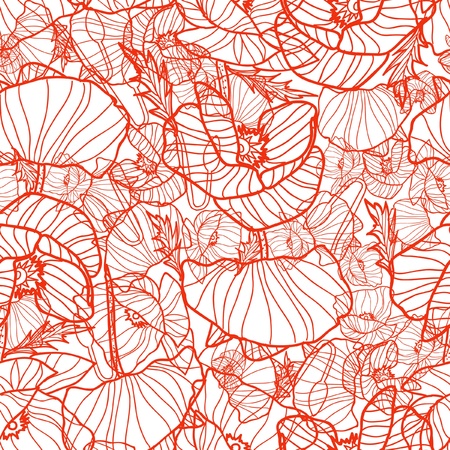 Pattern with Poppies illustrationのイラスト素材