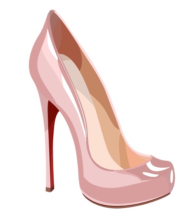 Elegant pink shoe illustrationのイラスト素材