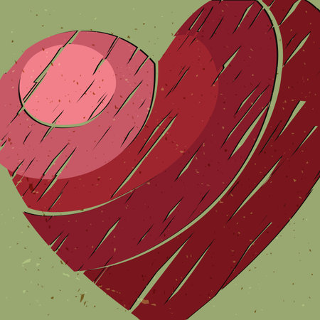 big red heart のイラスト素材