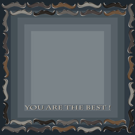 Hipster mustache and monocle recognition on a dark blue backgroundのイラスト素材