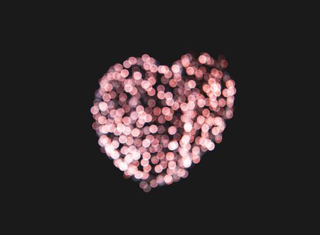 Red defocused light heart shape in night background
の写真素材