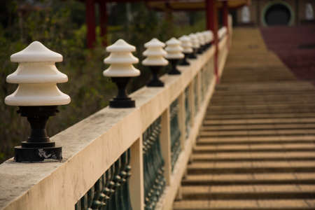 the lamp along the sidewalkの写真素材